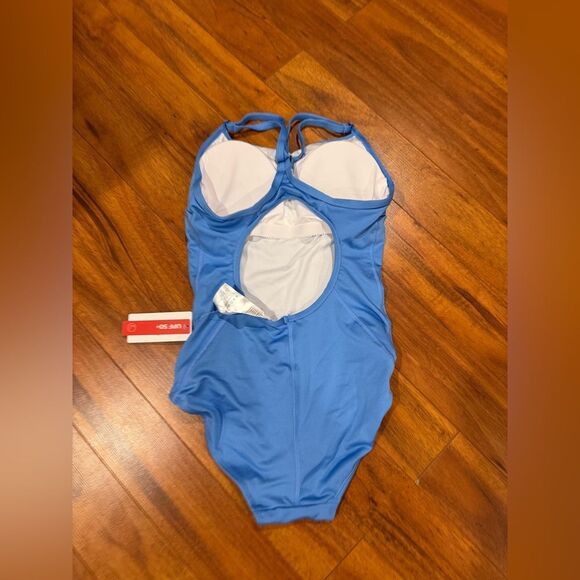 baleaf Athletic Training Adjustable Strap One Piece Swimsuit Sky Blue 32/X-Small - Picture 5 of 7
